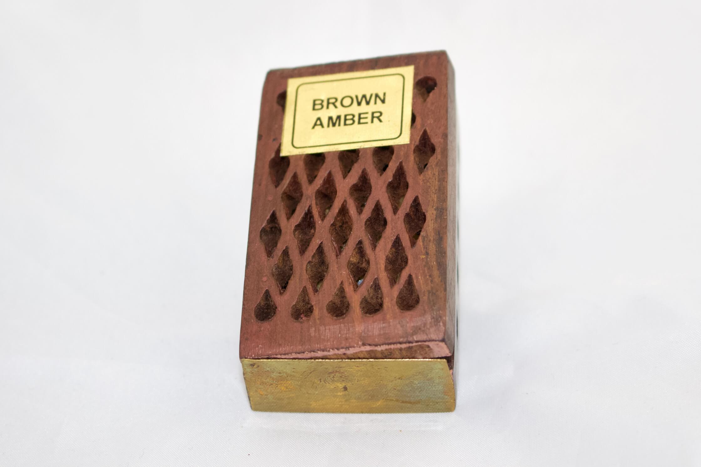 petite boite avec resine ambre végetale