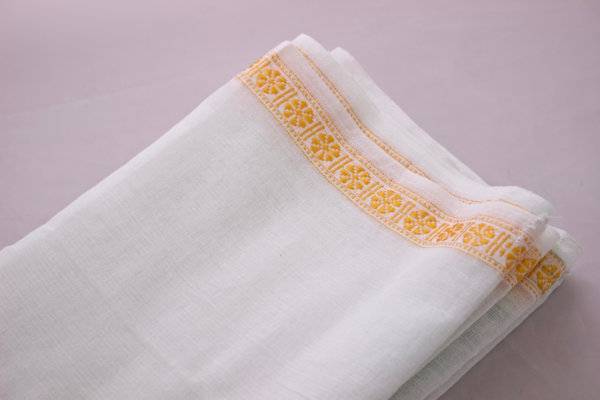 Lungi en coton du kerala Blanc