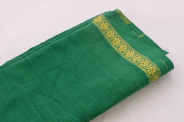 Lungi en coton du kerala vert bouteille