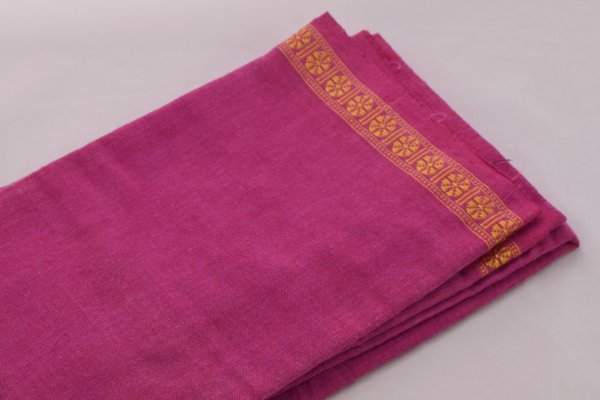 Lungi en coton du kerala fuchsia