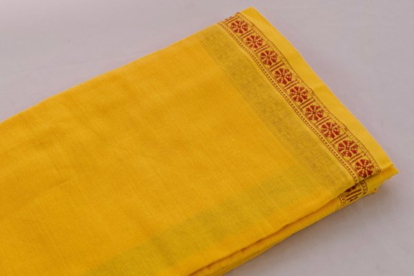 Lungi en coton du kerala jaune