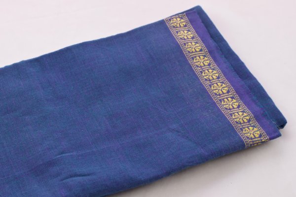 Lungi en coton du kerala bleu persan