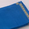 Lungi en coton du kerala bleu electric