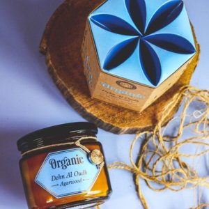 Bougie organique huile essentiel air de soja Oudh