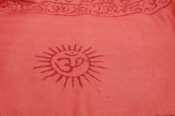 foulards Bénares grand coton bordeaux