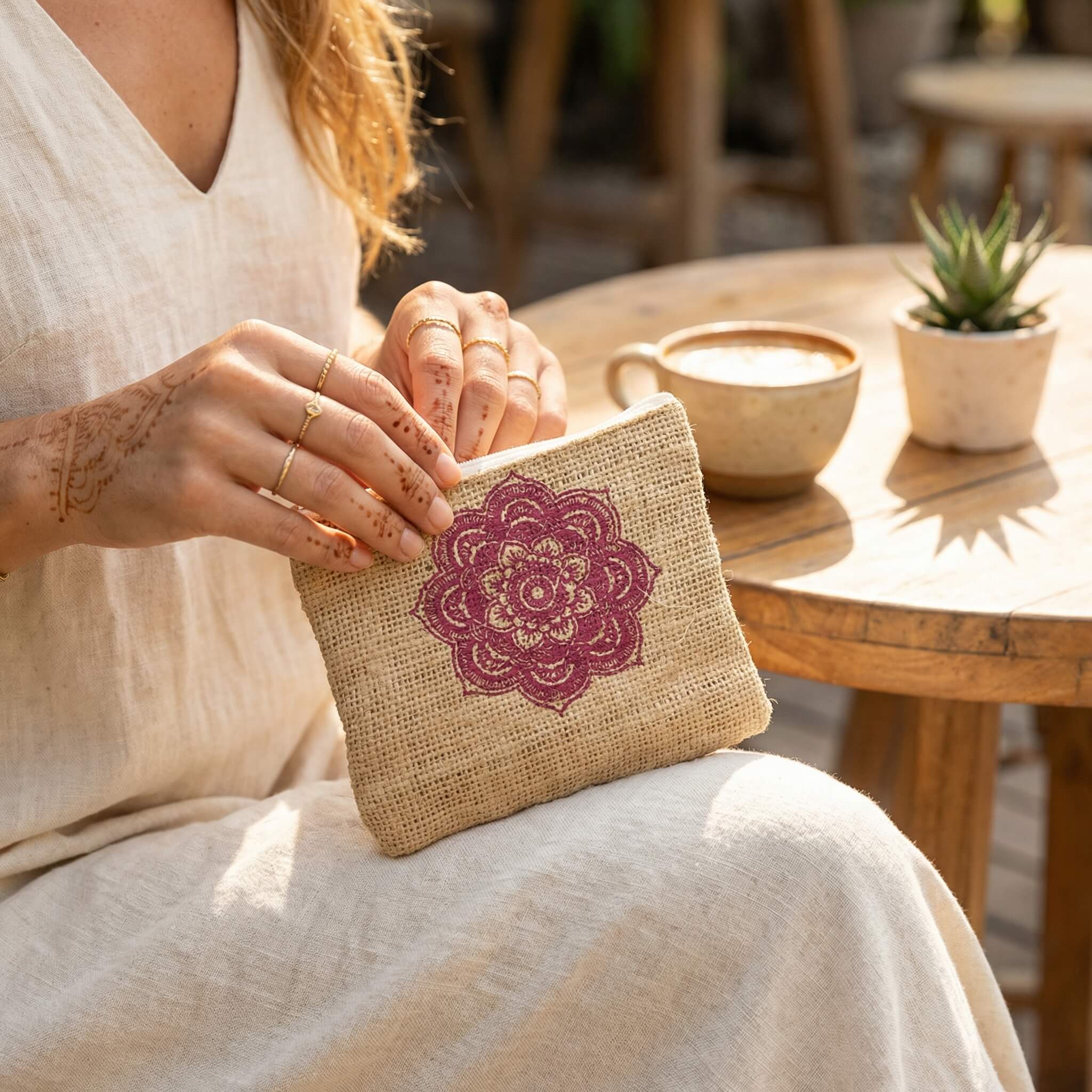 Petite Pochette en Jute