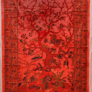 tenture arbre de vie rouge
