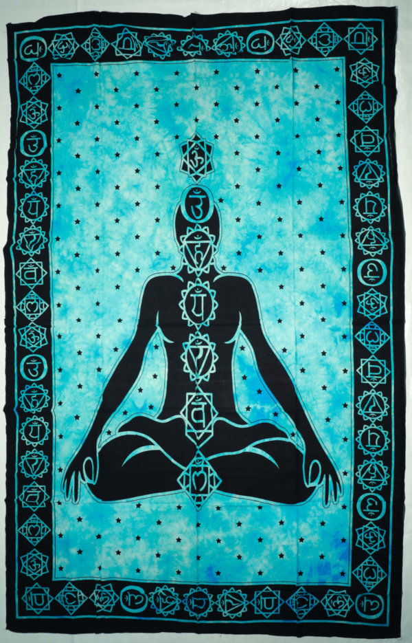 tenture décoration chakra Turquoise