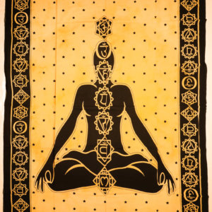 tenture décoration chakra Jaune