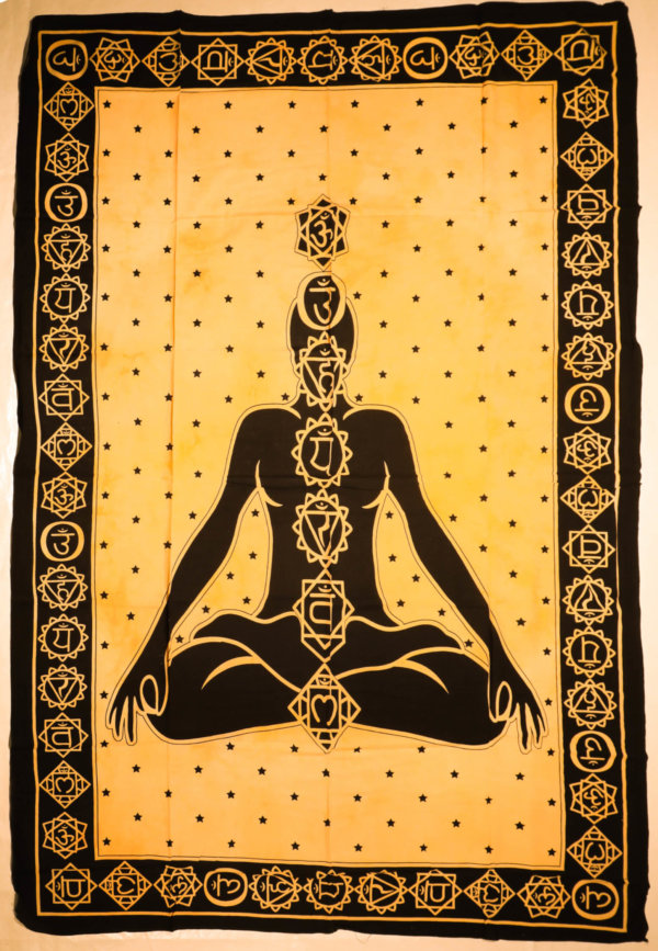 tenture décoration chakra Jaune