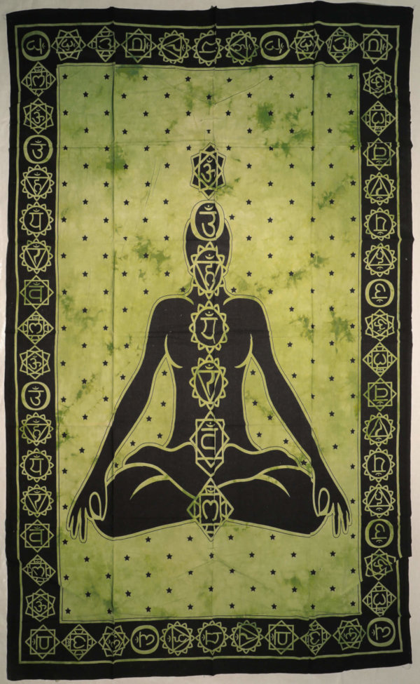 tenture décoration chakra vert