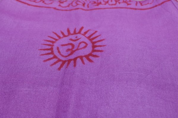 foulards Bénares grand coton violet