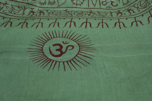 foulards Bénares grand coton Vert