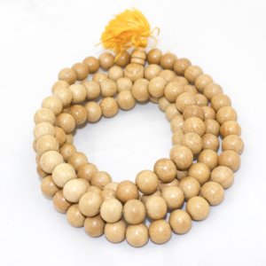 Mala en bois claire bouddhiste