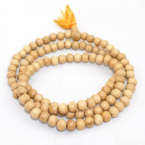 Mala en bois claire bouddhiste