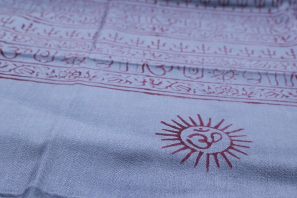 foulards Bénares grand coton bleu