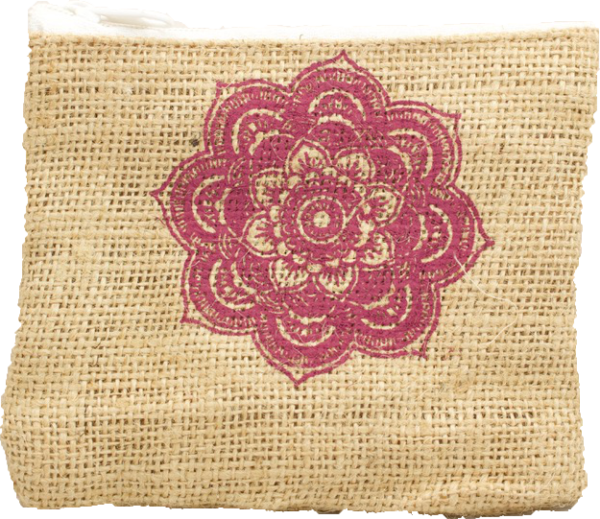 Petite Pochette en Jute mandala