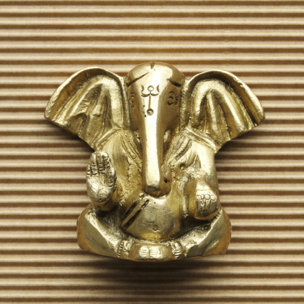 petite statue Ganesh jaune