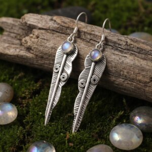 Boucles d’oreilles Plume en argent 