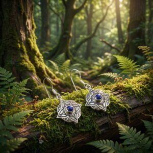 Boucles d’Oreilles en Argent 925 et Lapis Lazuli