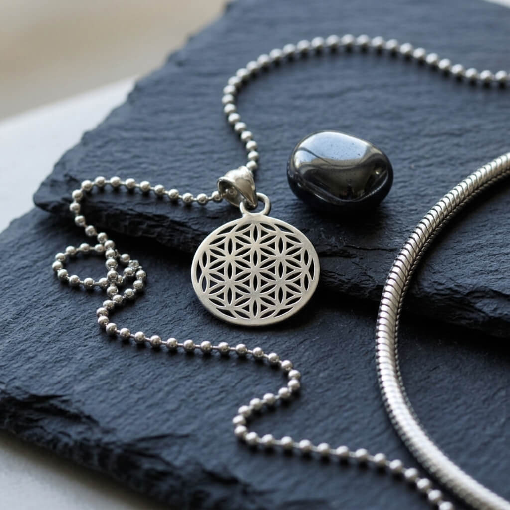 fleur de vie en argent 925