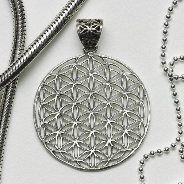 Pendentif fleur de vie en argent
