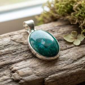 Pendentif Chrysocolle ovale