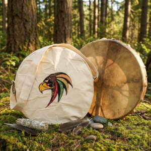 sacs tambour blanc avec aigle