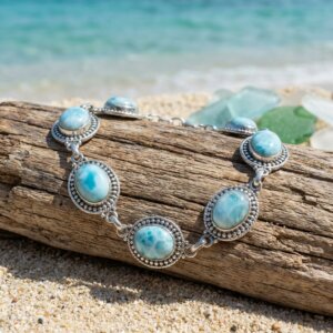 Bracelet Larimar et Argent 925