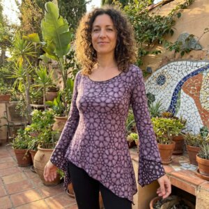 top longue manche imprimé en coton