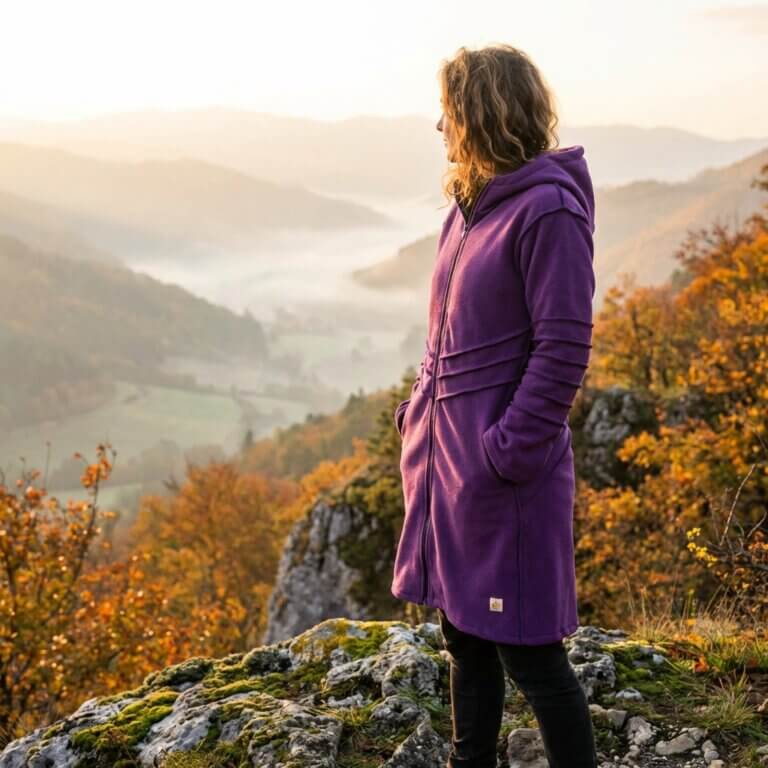 Manteau en polaire à capuche “Lutin”