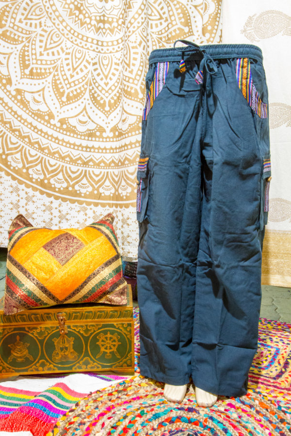 pantalon coton avec bande Népal pétrole lfc 518
