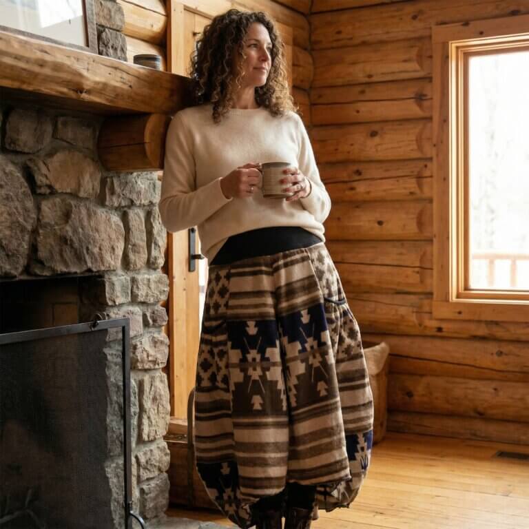 jupe en polaire rouge