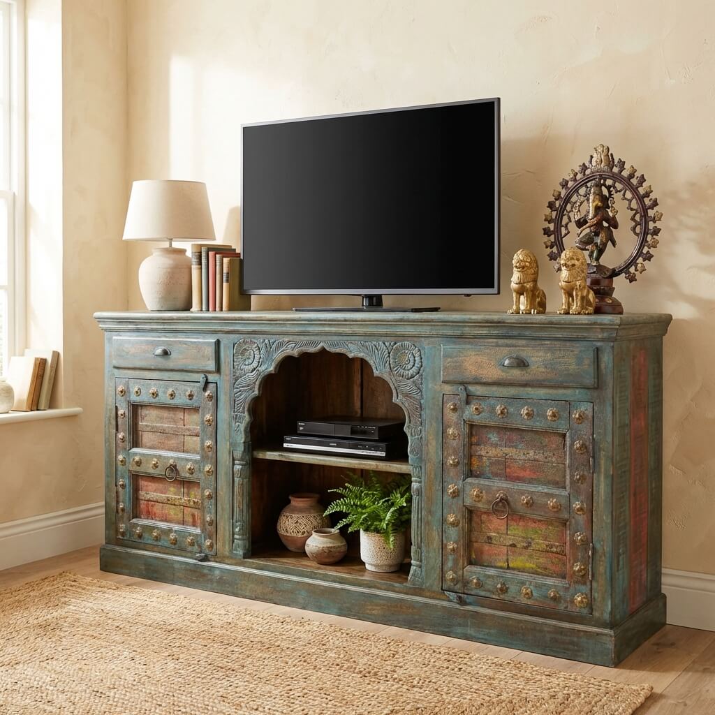 Buffet teinté avec deux portes armoires