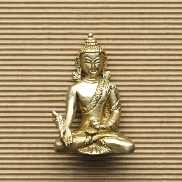 BOUDDHA RATNASAMBHAVA statue en bronze 7.5cm