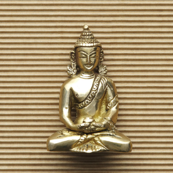 BOUDDHA AMITABHA statue en bronze 7.5cm