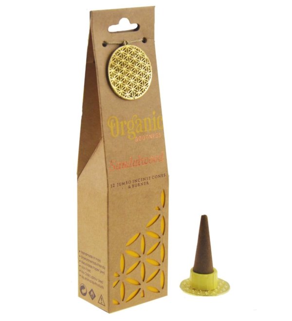encens cone santal wood bois de santal organic organique goodness