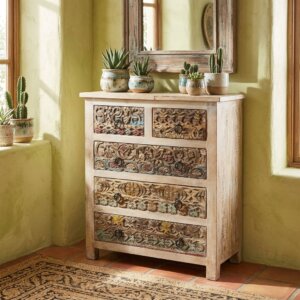 commode 5 tiroirs indienne