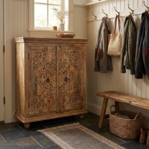 Petite armoire indienne sculpté