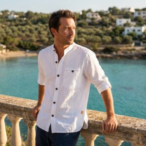 chemise homme a longue manche en coton