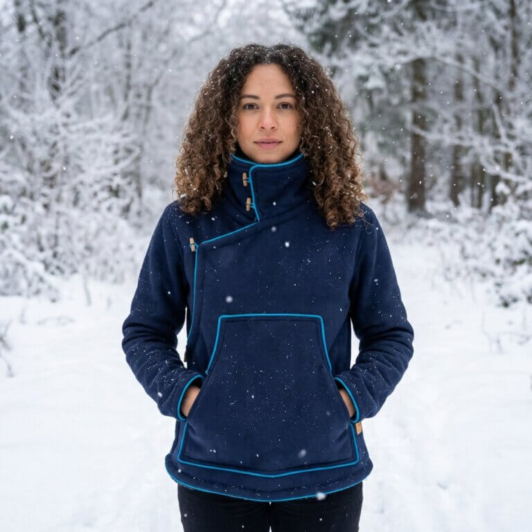 veste cache coeur choli doubler en fourrure