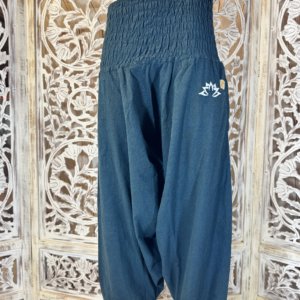 Sarouel femme coton épais 533 lotus bleu pétrole