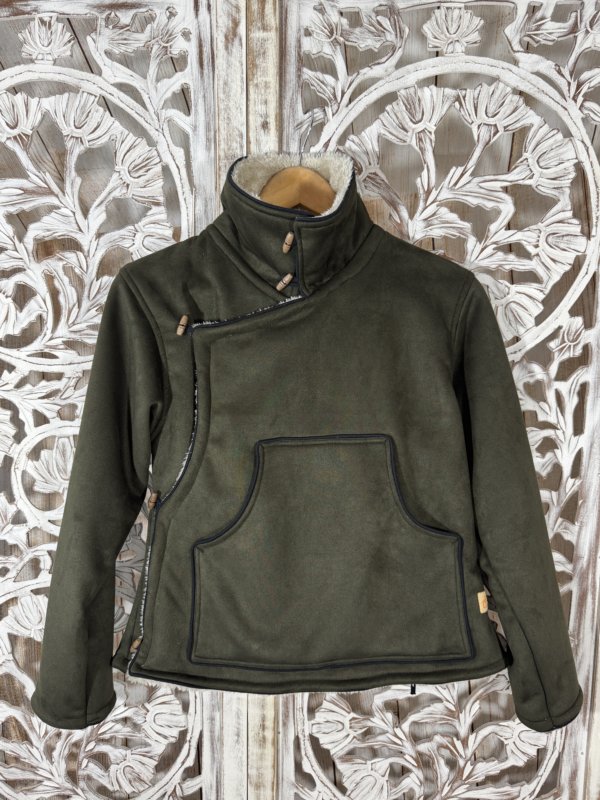 Veste coeur croisé choli Népal vert