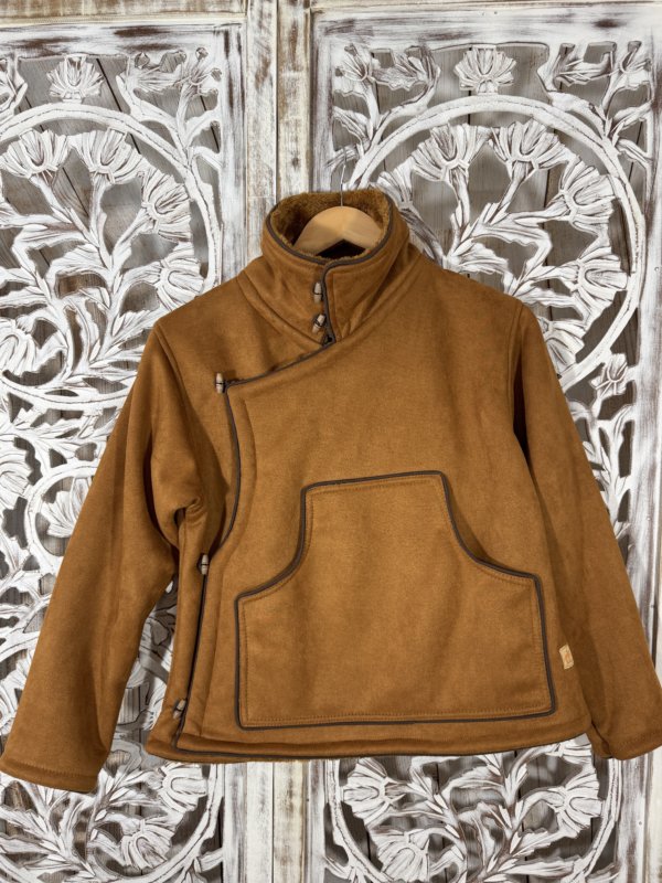 Veste coeur croisé choli Népal Jaune