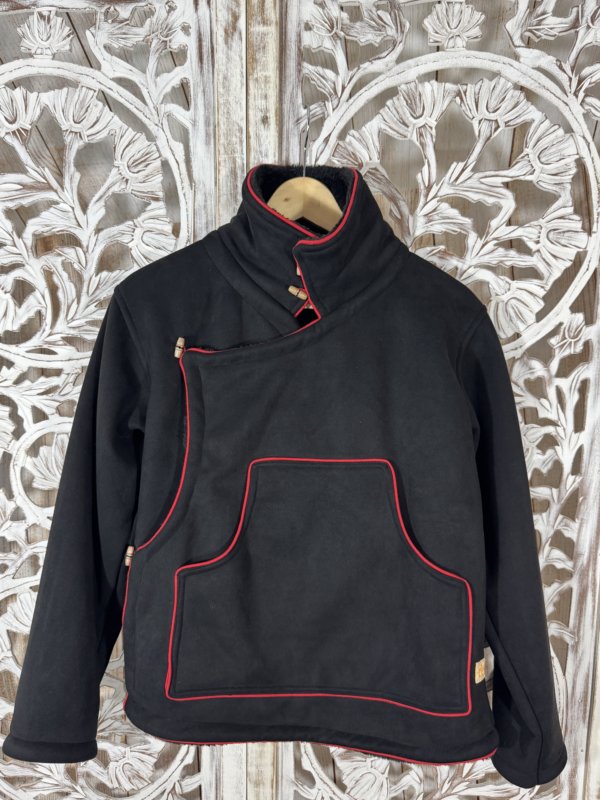 Veste coeur croisé choli Népal noir