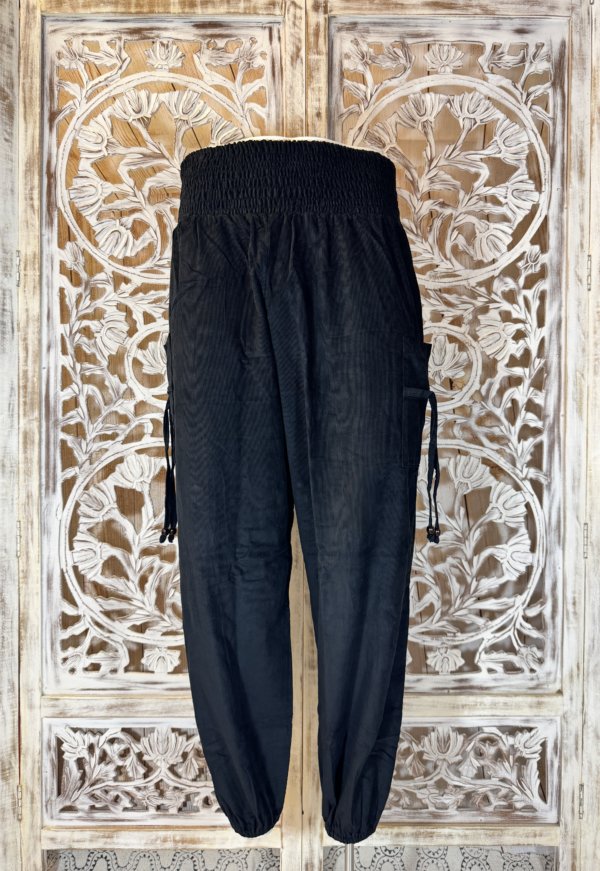 Pantalon velours côtelé 100% coton noir