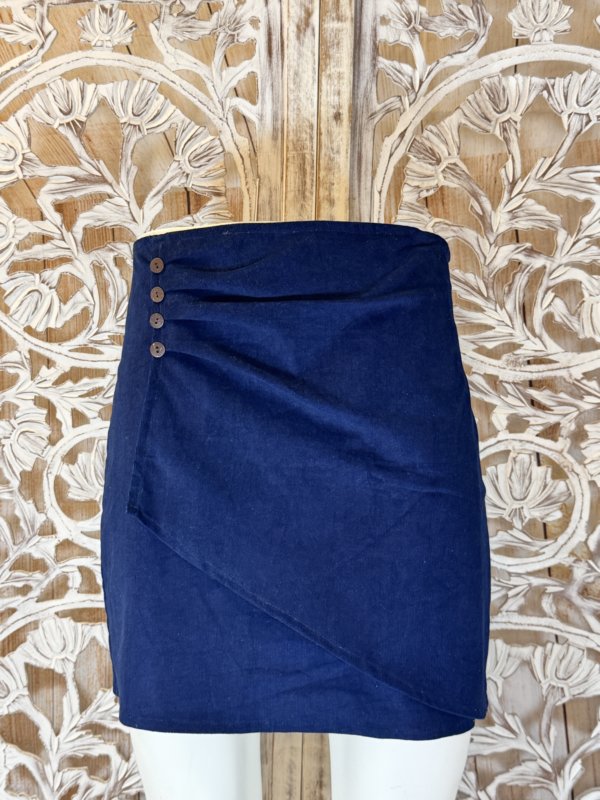 jupes velours bleu