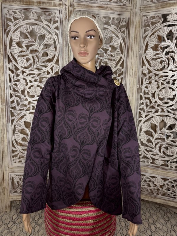 Pull Veste en Coton avec imprimé