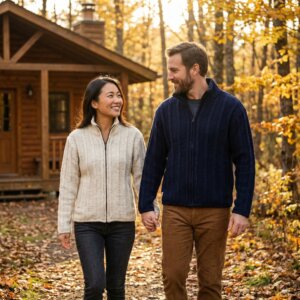 veste en laine unisex et doublé polaire
