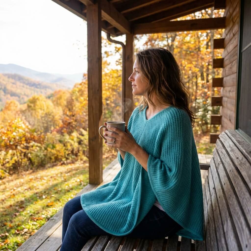 pancho en cashemir 100% laine